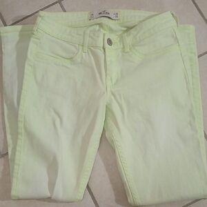 HOLLISTER Womens Size 28 Neon Yellow SkinnyDenim Jeans